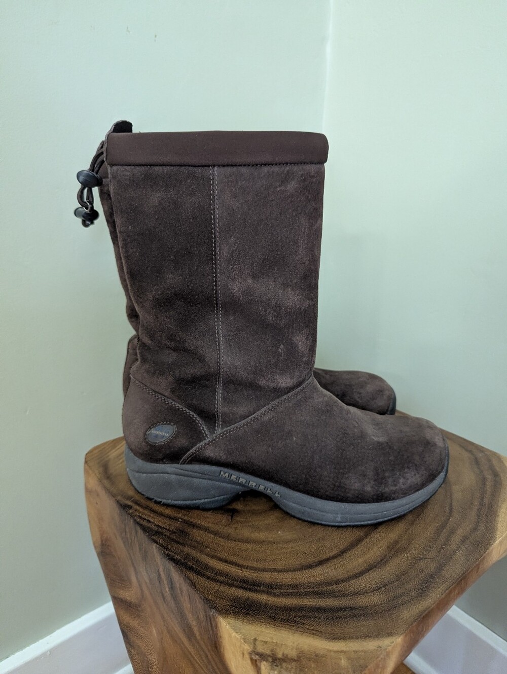 Merrell Primo Chill Massif Chocolate Womens 8 Winter Boots Brown Suede Fur Lined